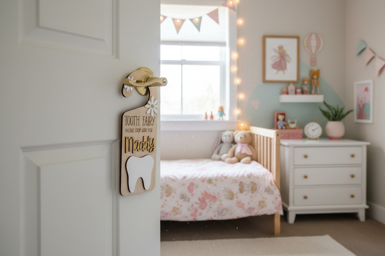 3D Personalised Tooth Fairy Hanger alternate view