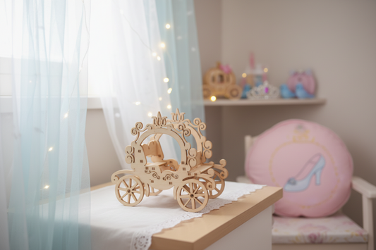 Cinderella-inspired doll carriage by Gently Made