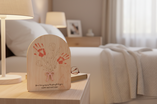Handprint Plaque - Mother's Day Flower by Gently Made