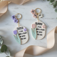 Personalised Mother's Day Keyring - Floral alternate view