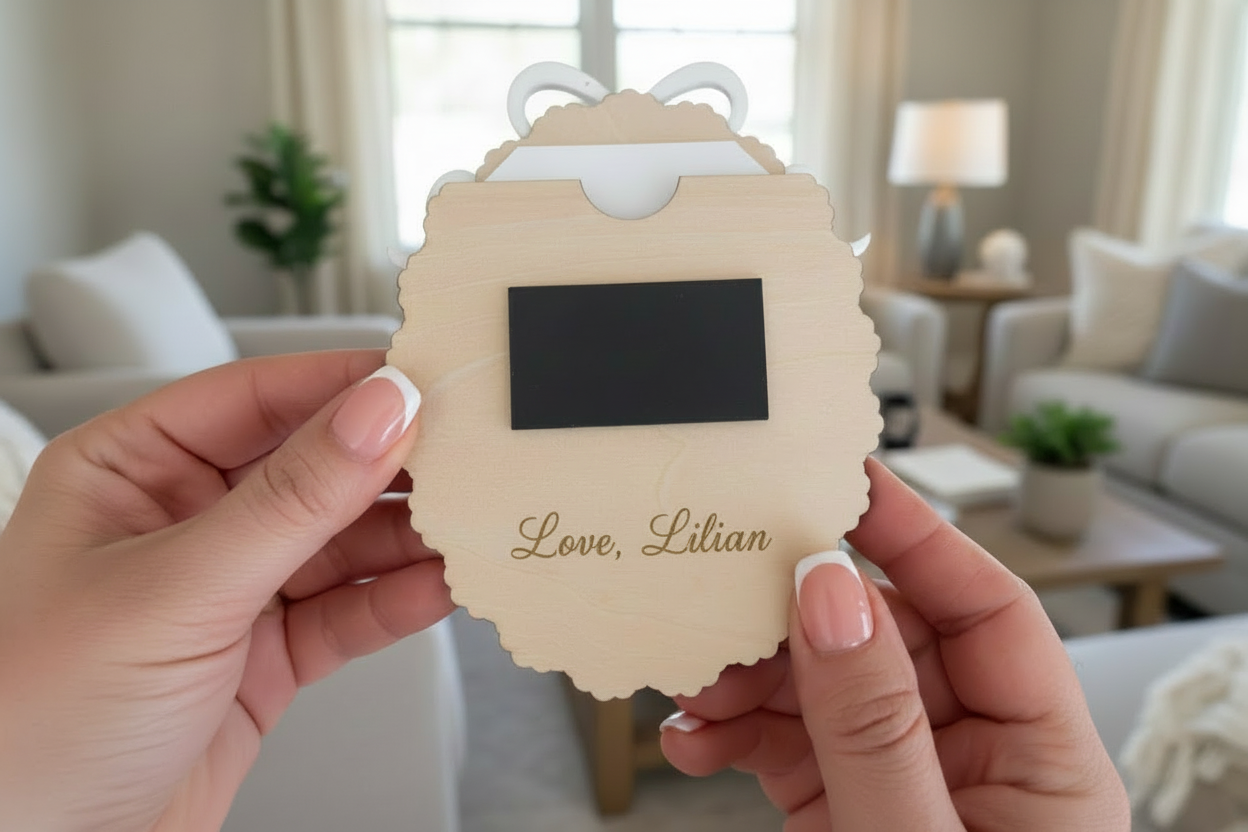 Vintage Fridge Ornament - Mother's Day Bow detail view