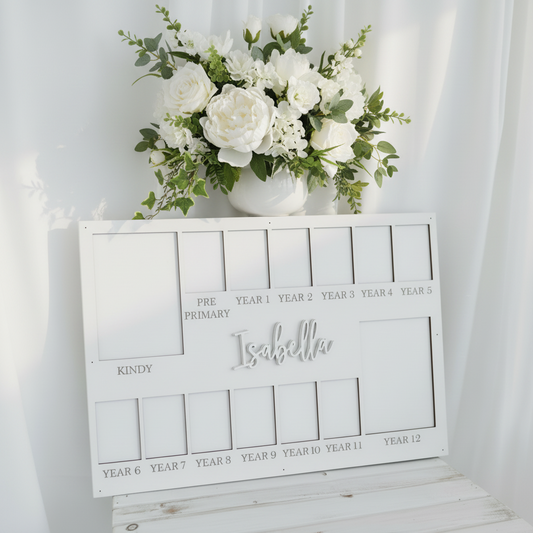 School Years Custom Photo Frame — handmade in Australia by Gently Made
