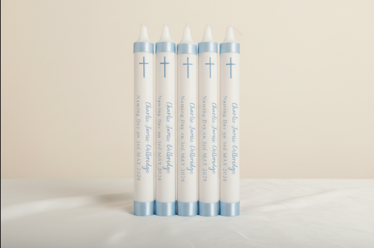 Godparent Baptism/Christening Taper Candle by Gently Made