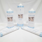 Personalised christening candle set styled for ceremony — Gently Made Australia