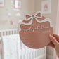 Bespoke Bow Announcement Plaque by Gently Made