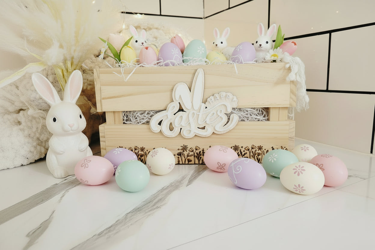 Personalised Easter Delivery Crate — handmade in Australia by Gently Made
