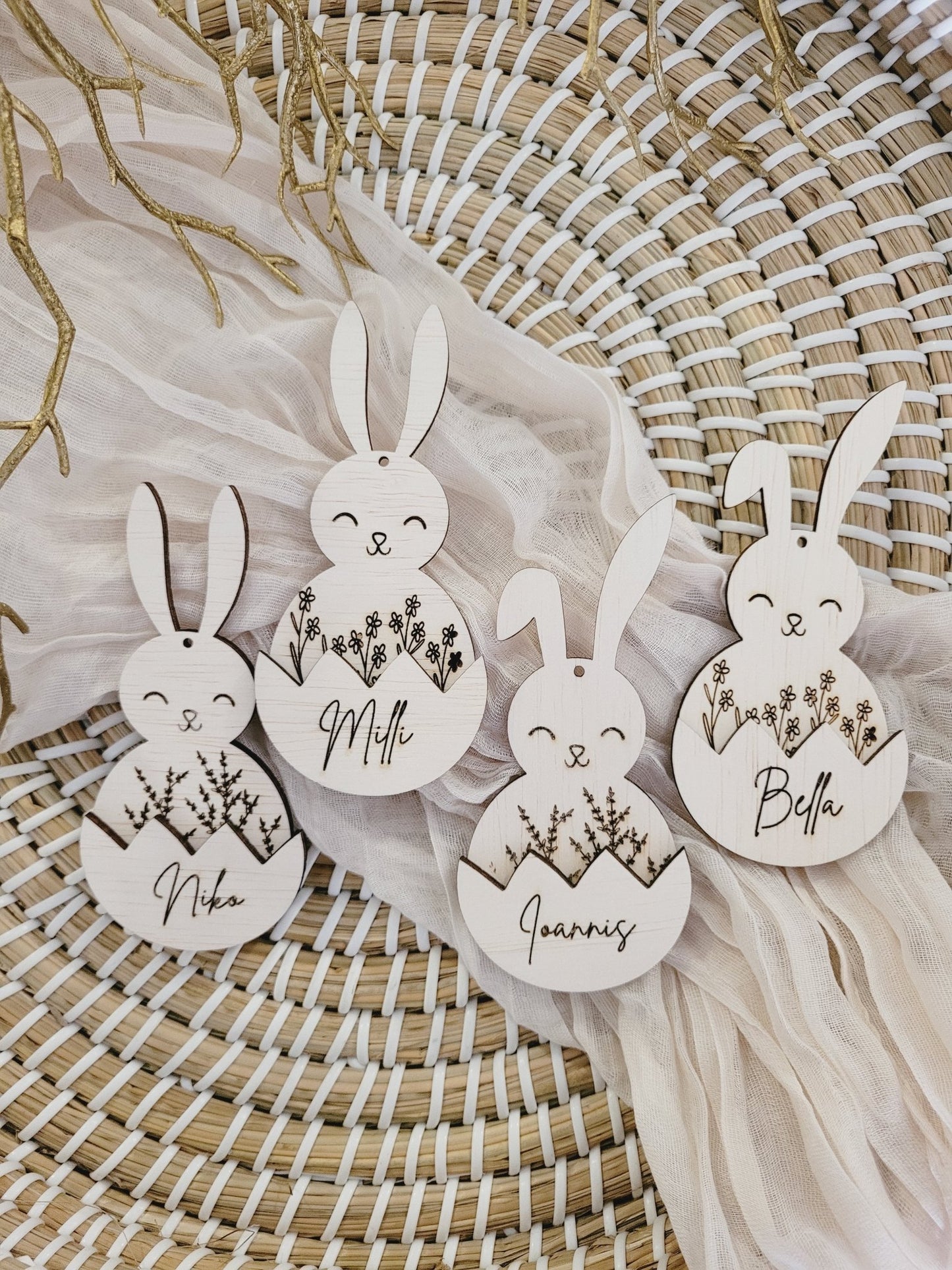 Personalized 3D Easter Name Tag alternate view