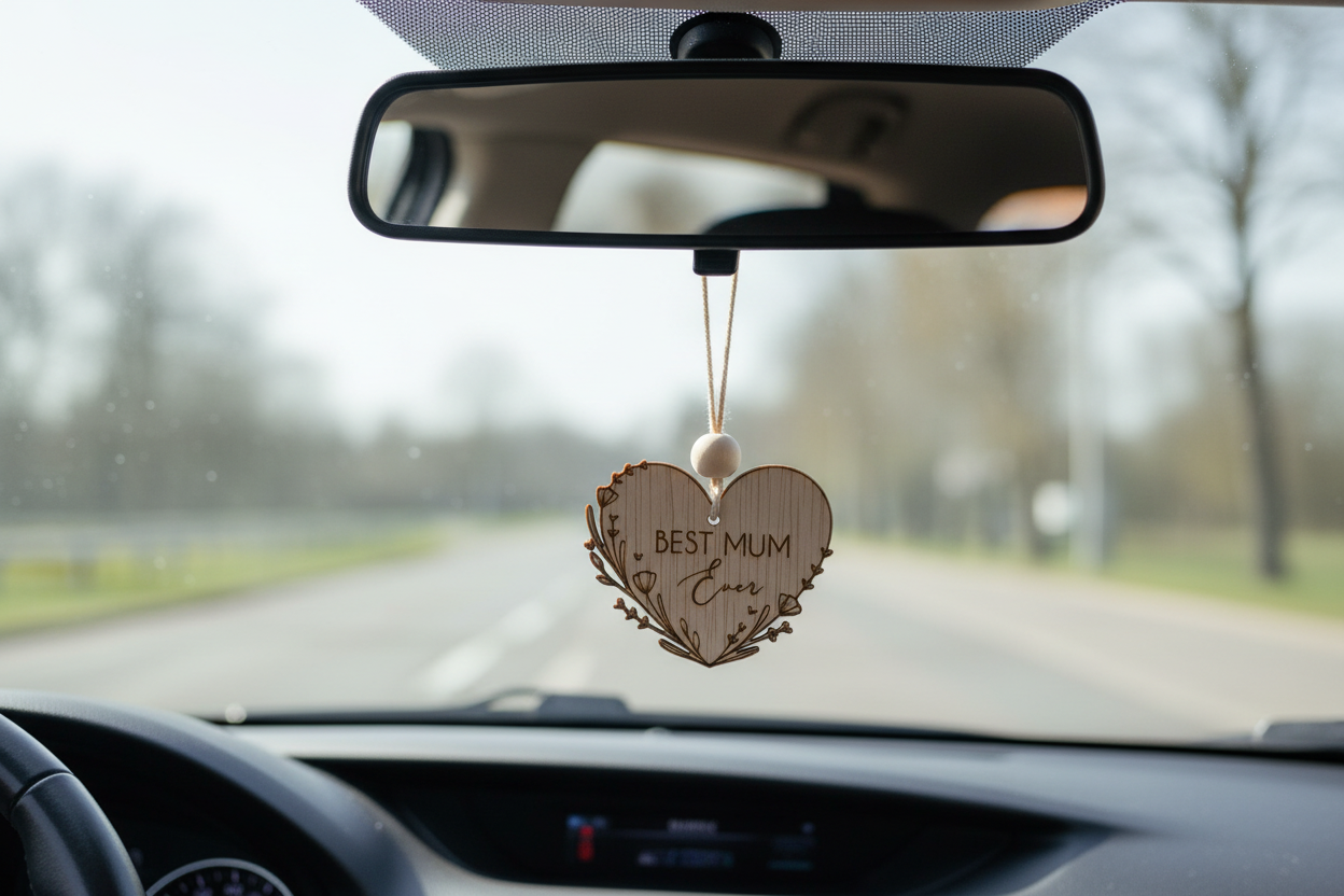 BEST Mum Car mirror ornament personalised detail