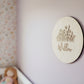 Wooden Name Plaque with florals by Gently Made