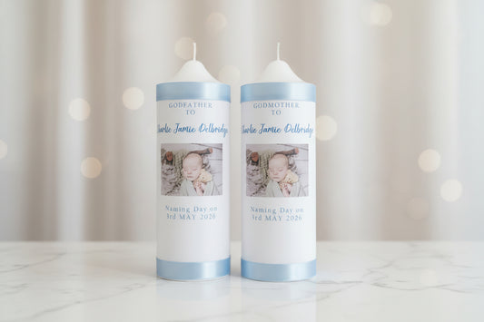 Personalised Godparent Candle — handmade in Australia by Gently Made