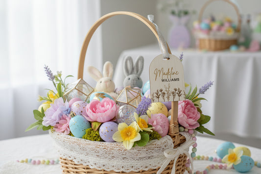 Name Tag with florals by Gently Made