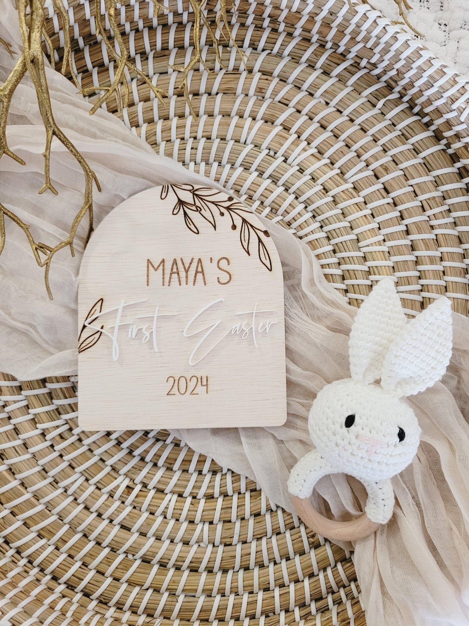 My First Easter Name Plaque alternate view