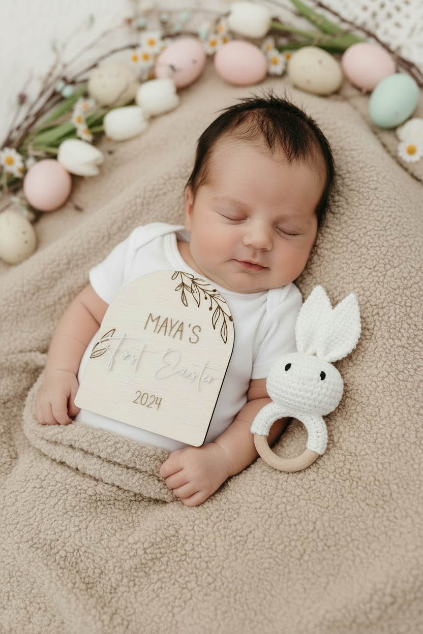 My First Easter Name Plaque by Gently Made