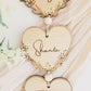 Floral heart children hanger ornament decor detail view