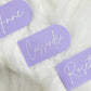 Personalised Acrylic Table Place Cards by Gently Made