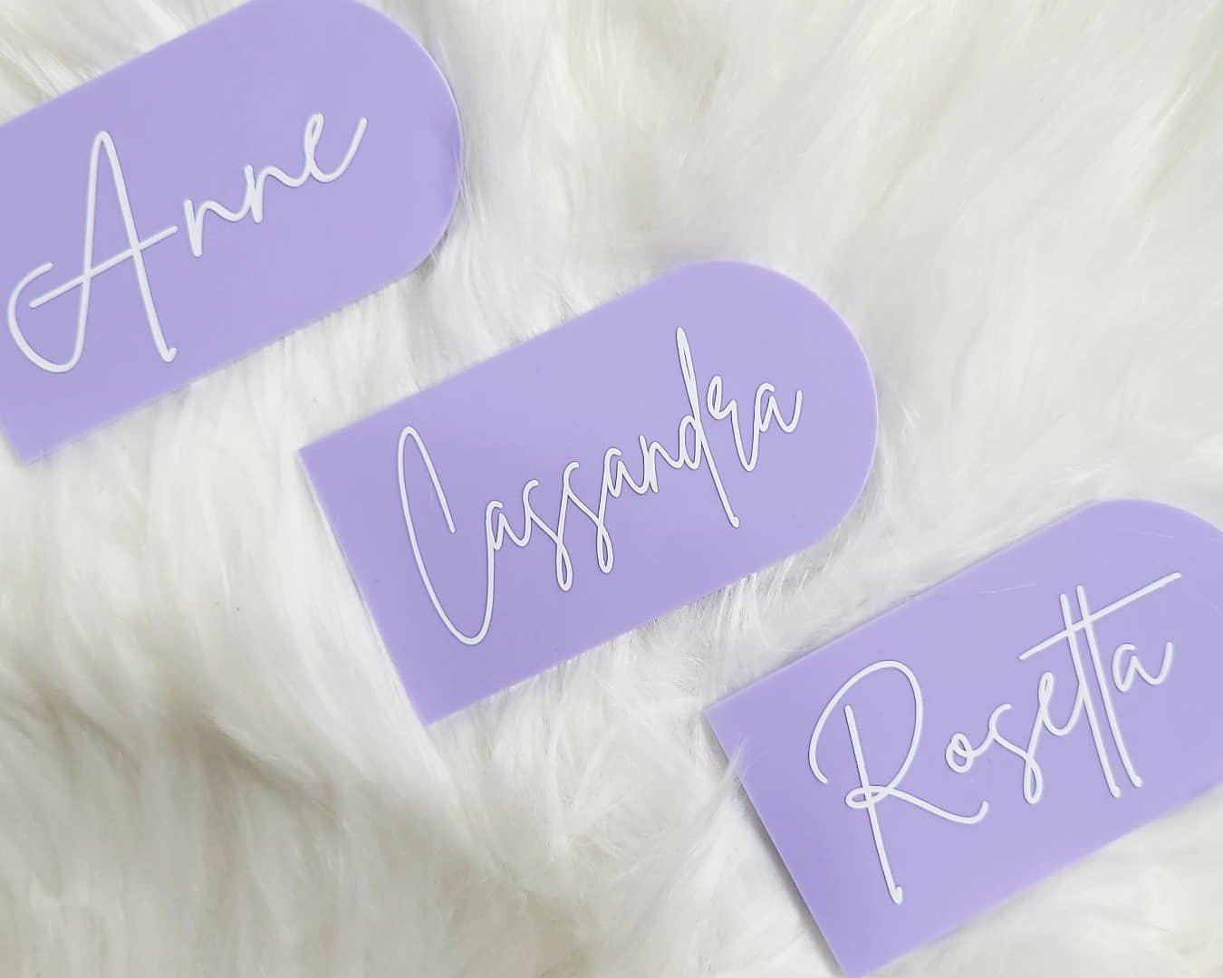 Personalised Acrylic Table Place Cards by Gently Made
