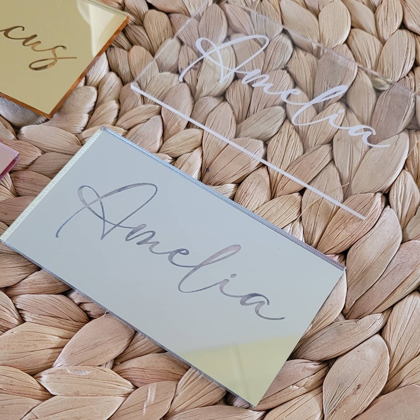 Personalised Acrylic Table Place Cards alternate view