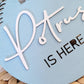 Wooden Baby Birth Announcement Plaque detail view