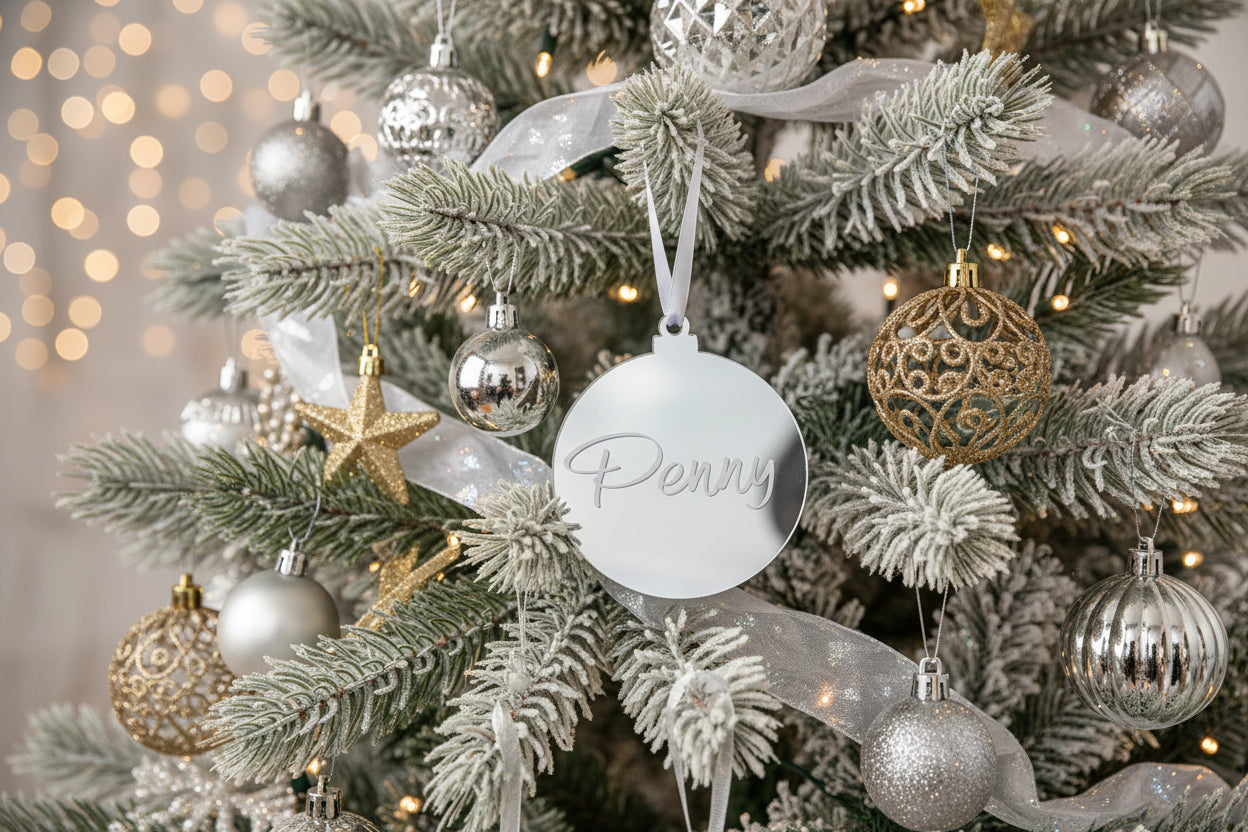 Christmas Acrylic Ornament personalised detail