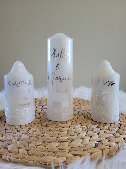 Wedding candles Set by Gently Made