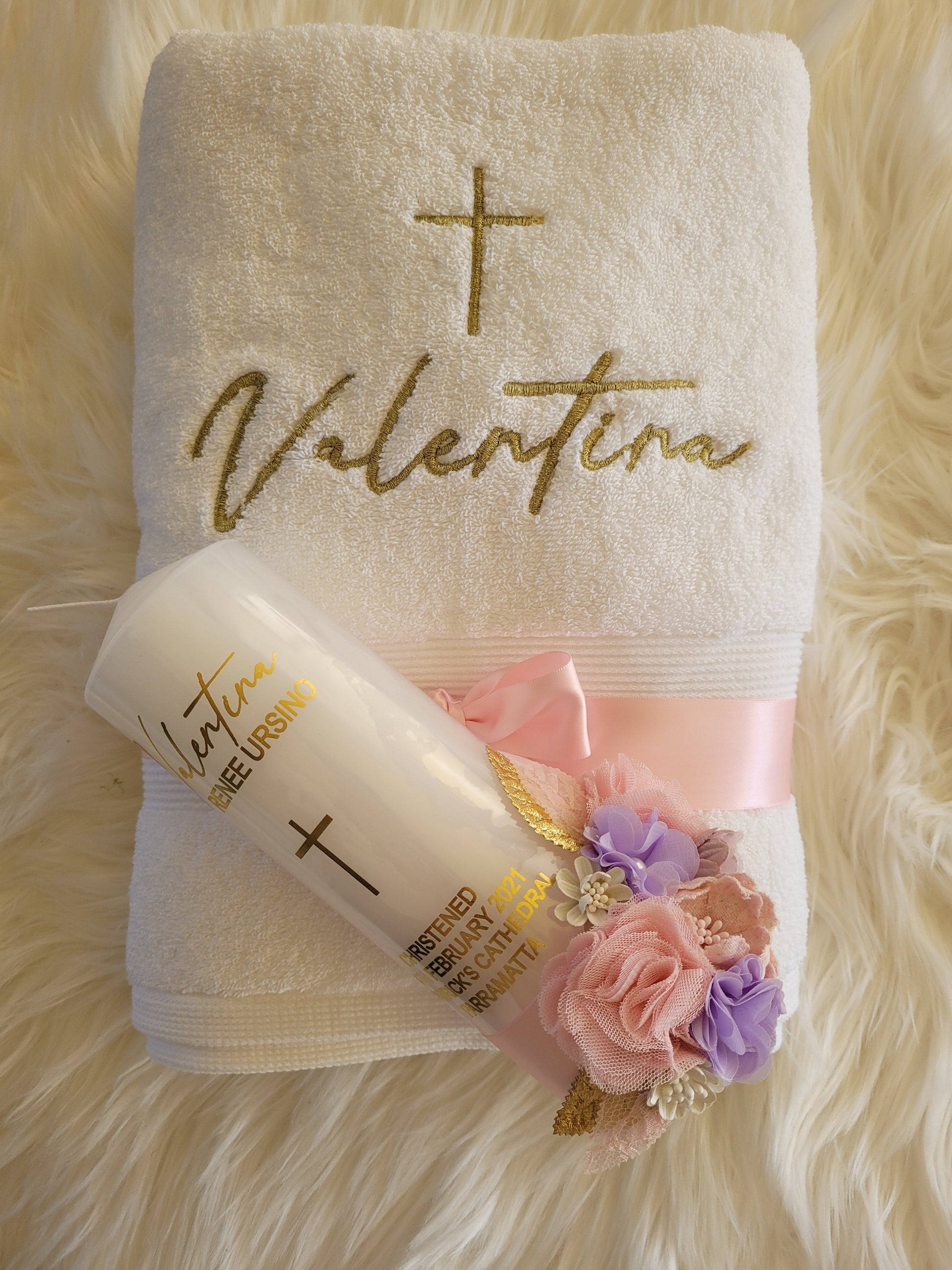 Valentina Towel Candle Set by Gently Made