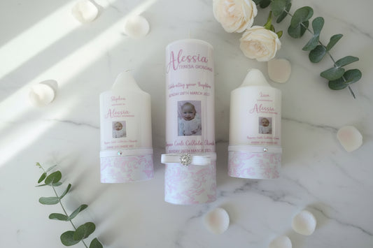 Premium 3 Set Baptism | Christening Candle Set by Gently Made