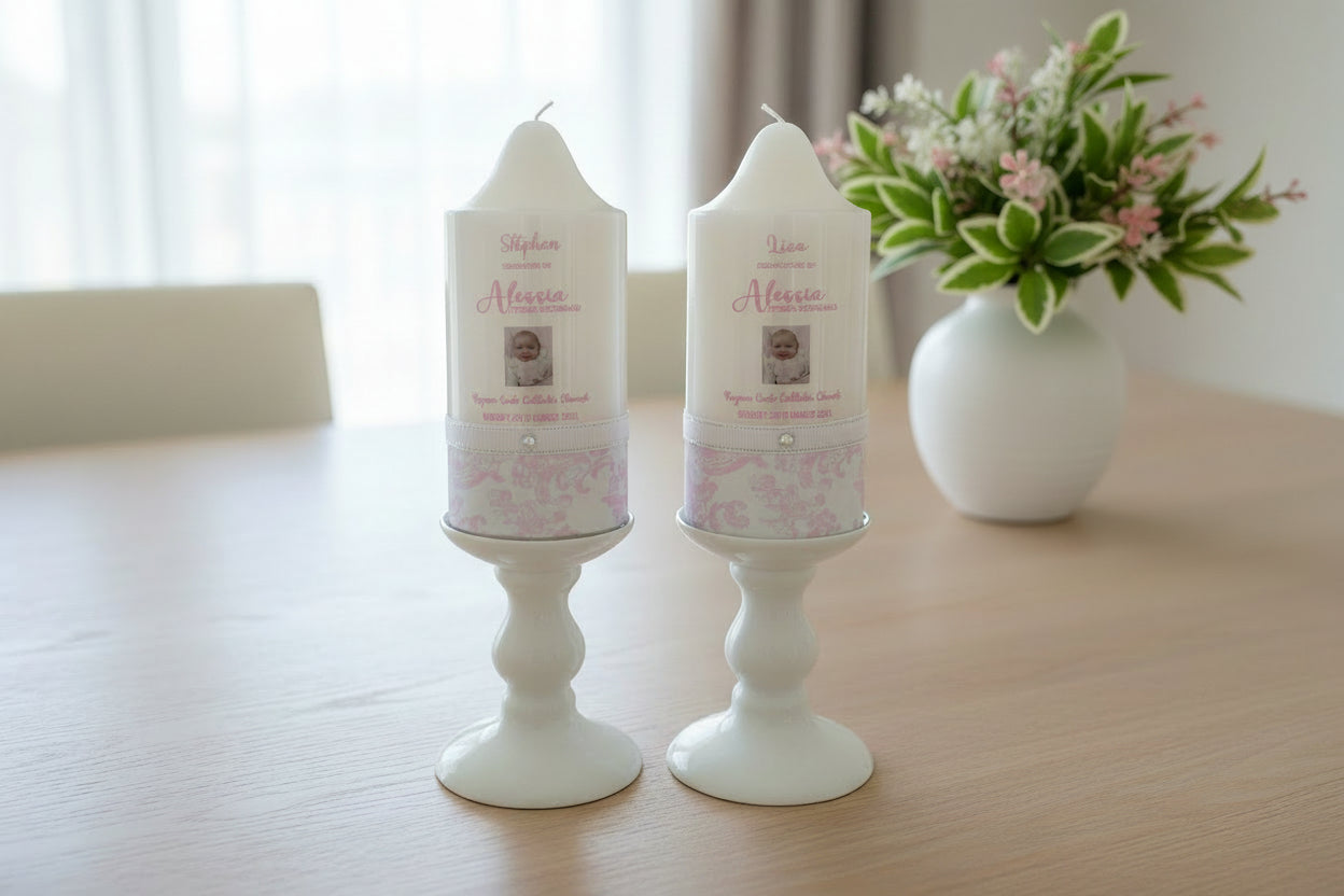Premium 3 Set Baptism | Christening Candle Set alternate view