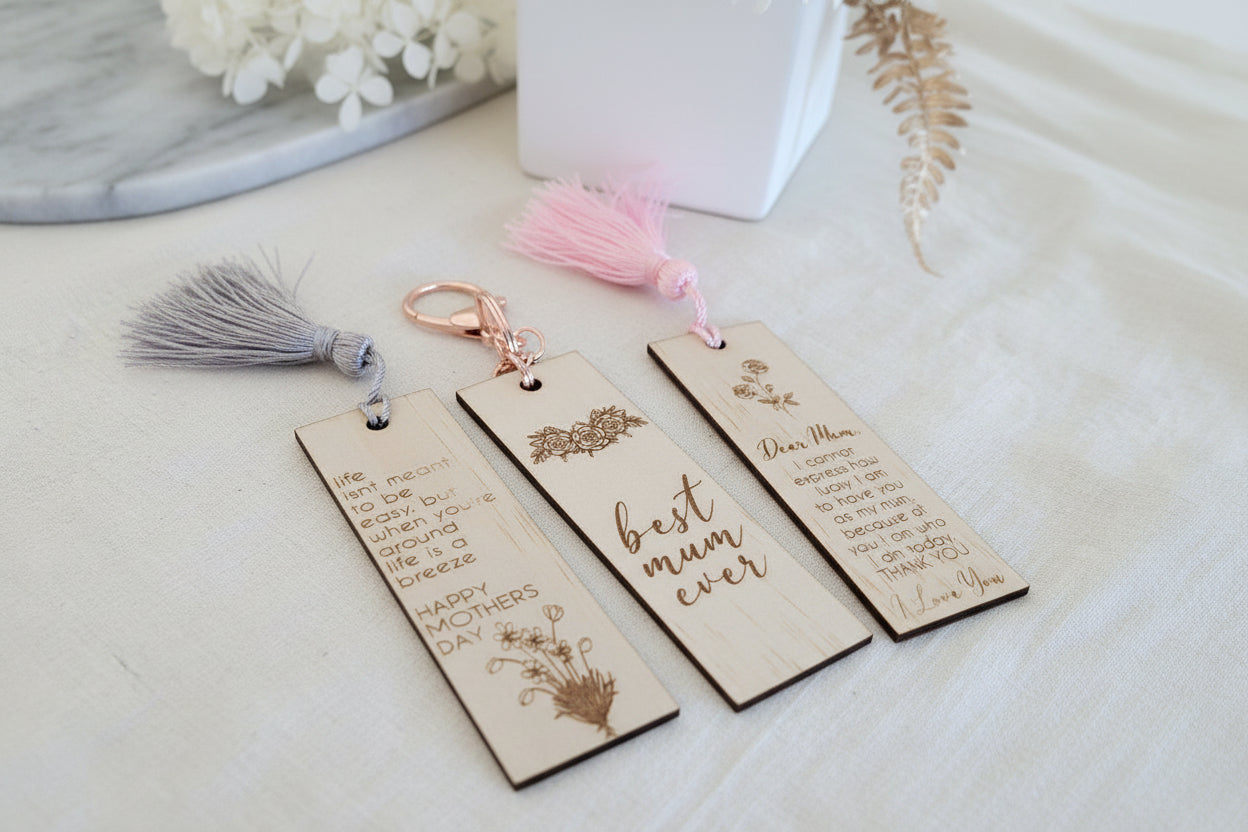 Mothers Day Bookmarks personalised detail