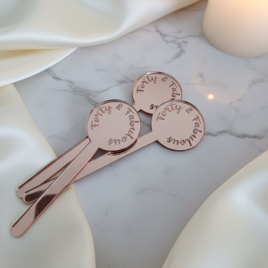 Personalised Acrylic Drink stirrers alternate view