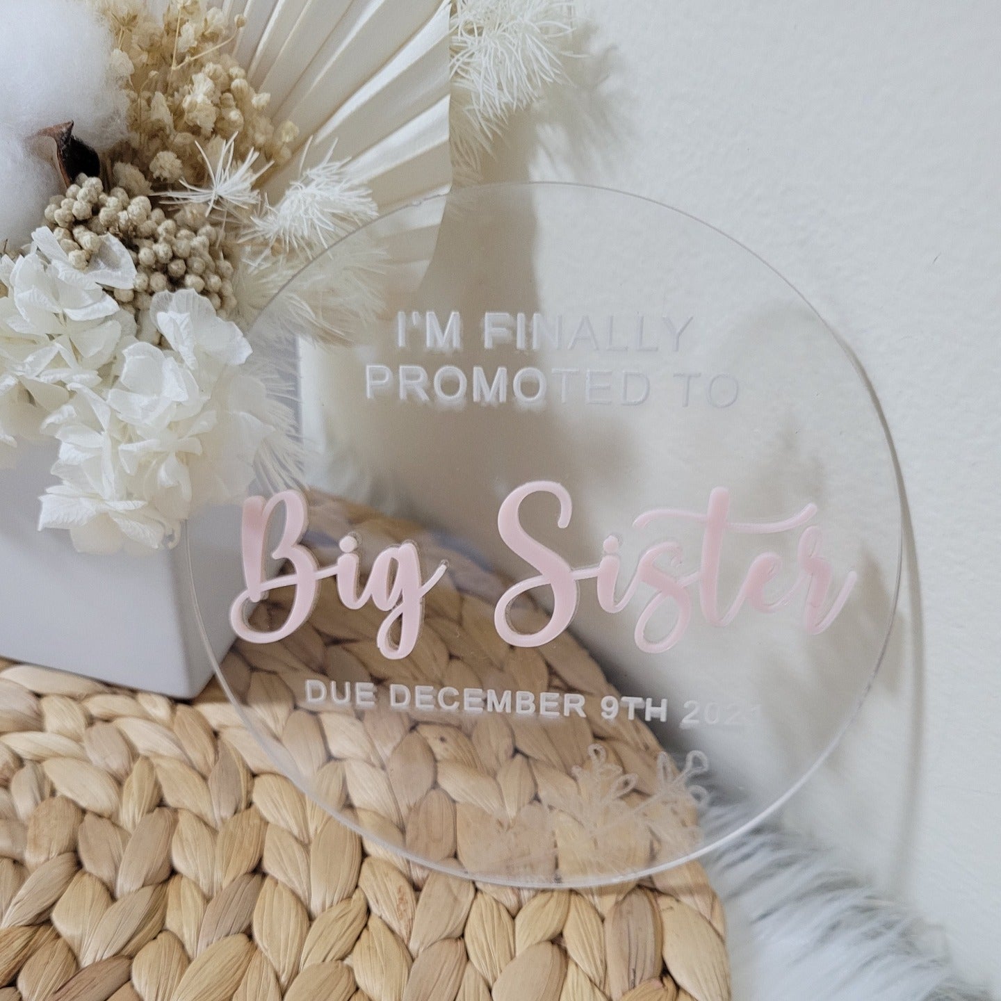 Promoted to Big Sister | Baby Plaque | Big Brother alternate view