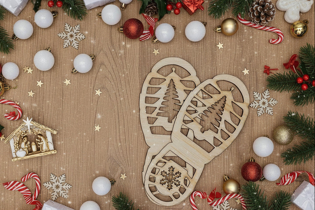 Santa Footprint Stencils by Gently Made