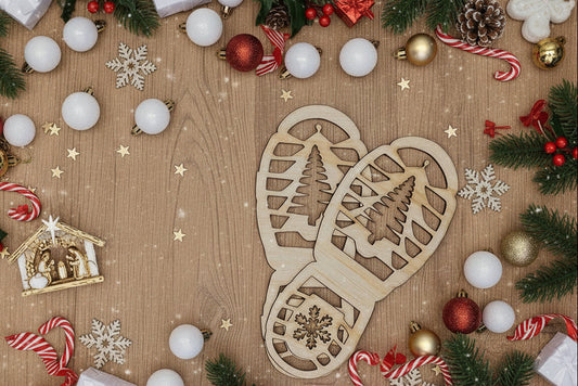 Santa Footprint Stencils by Gently Made