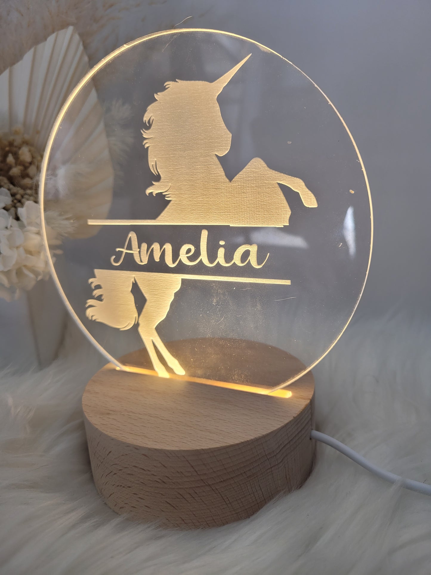 Personalised Unicorn Night Light alternate view