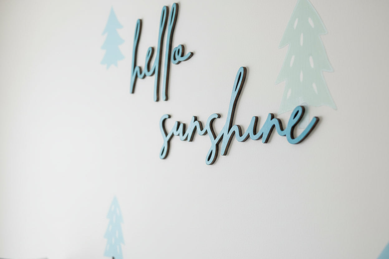 Hello Sunshine Wall Script Quote alternate view