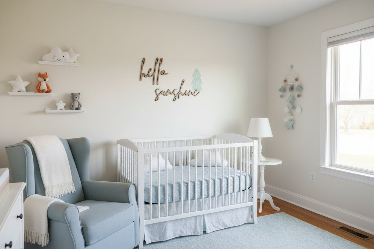 Hello Sunshine Wall Script Quote by Gently Made