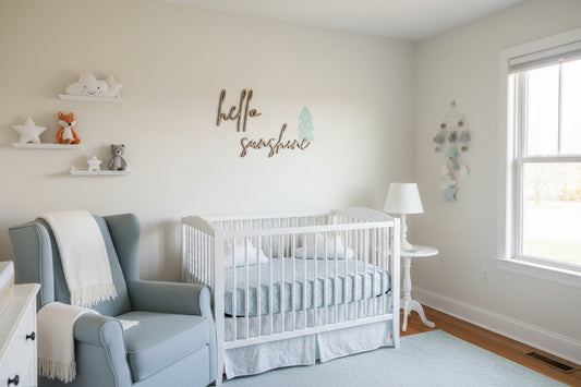 Hello Sunshine Wall Script Quote by Gently Made