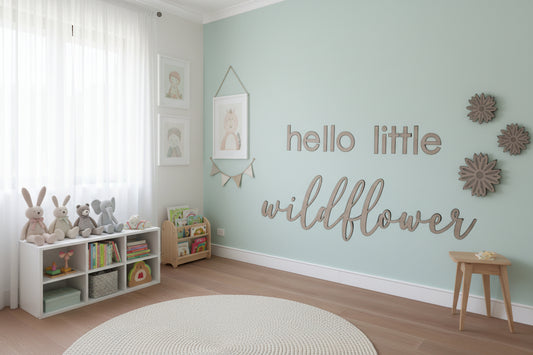 Hello little wild flower Script Quote by Gently Made
