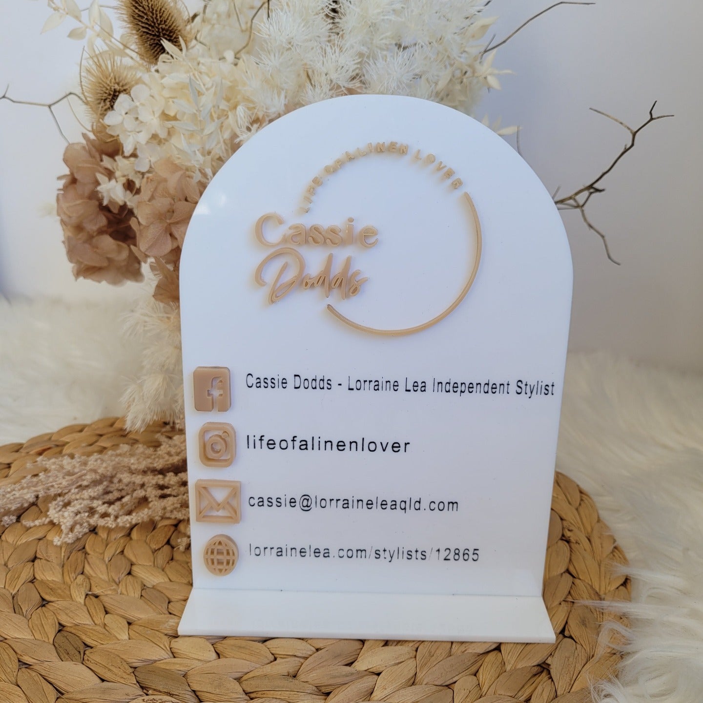 Business Socials Table Sign by Gently Made