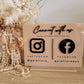 Connect With Us Business Social Sign by Gently Made