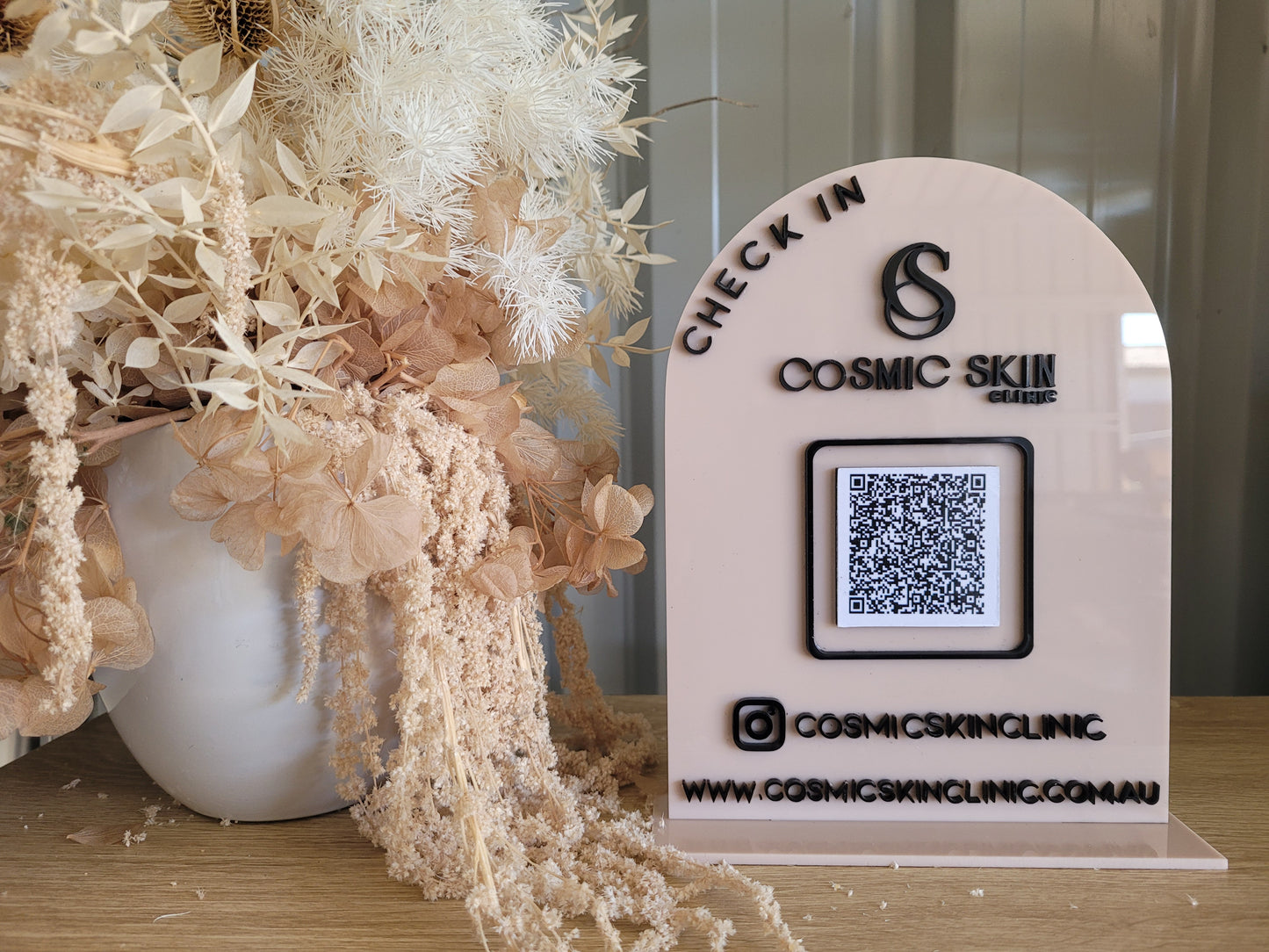 Check In Business QR Code Sign by Gently Made