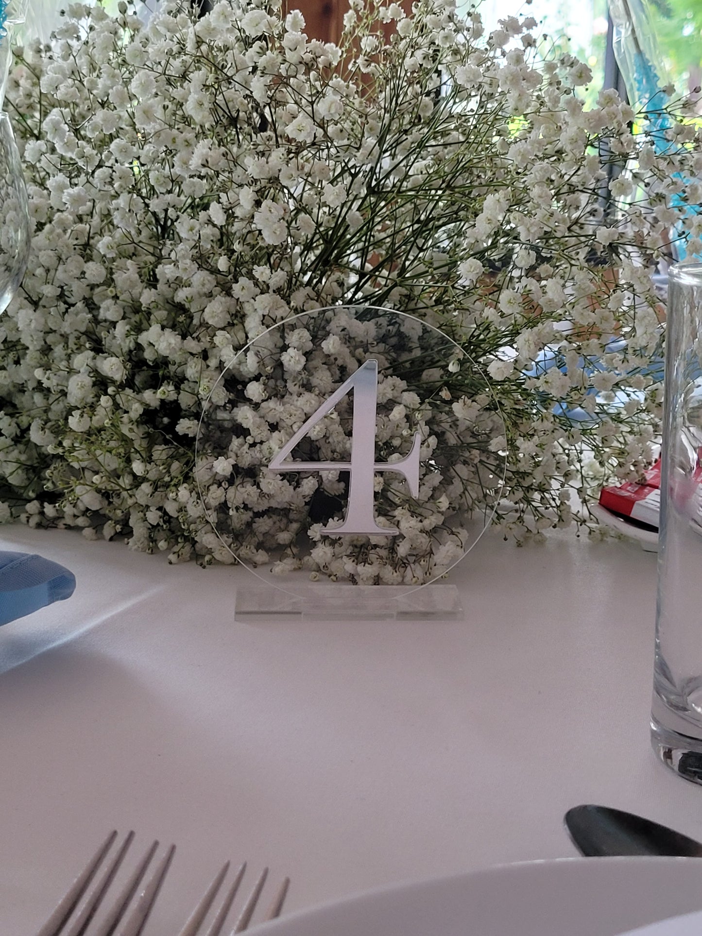 Acrylic Table Numbers detail view