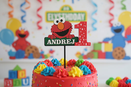 3D Elmo Cake Topper by Gently Made