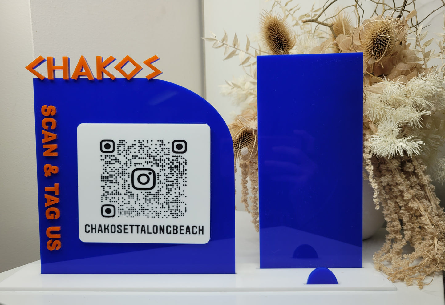 Socials QR and Flyer Display | Business Signage by Gently Made
