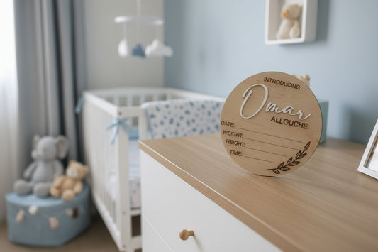 Introducing Newborn Leaf Name Plaque by Gently Made
