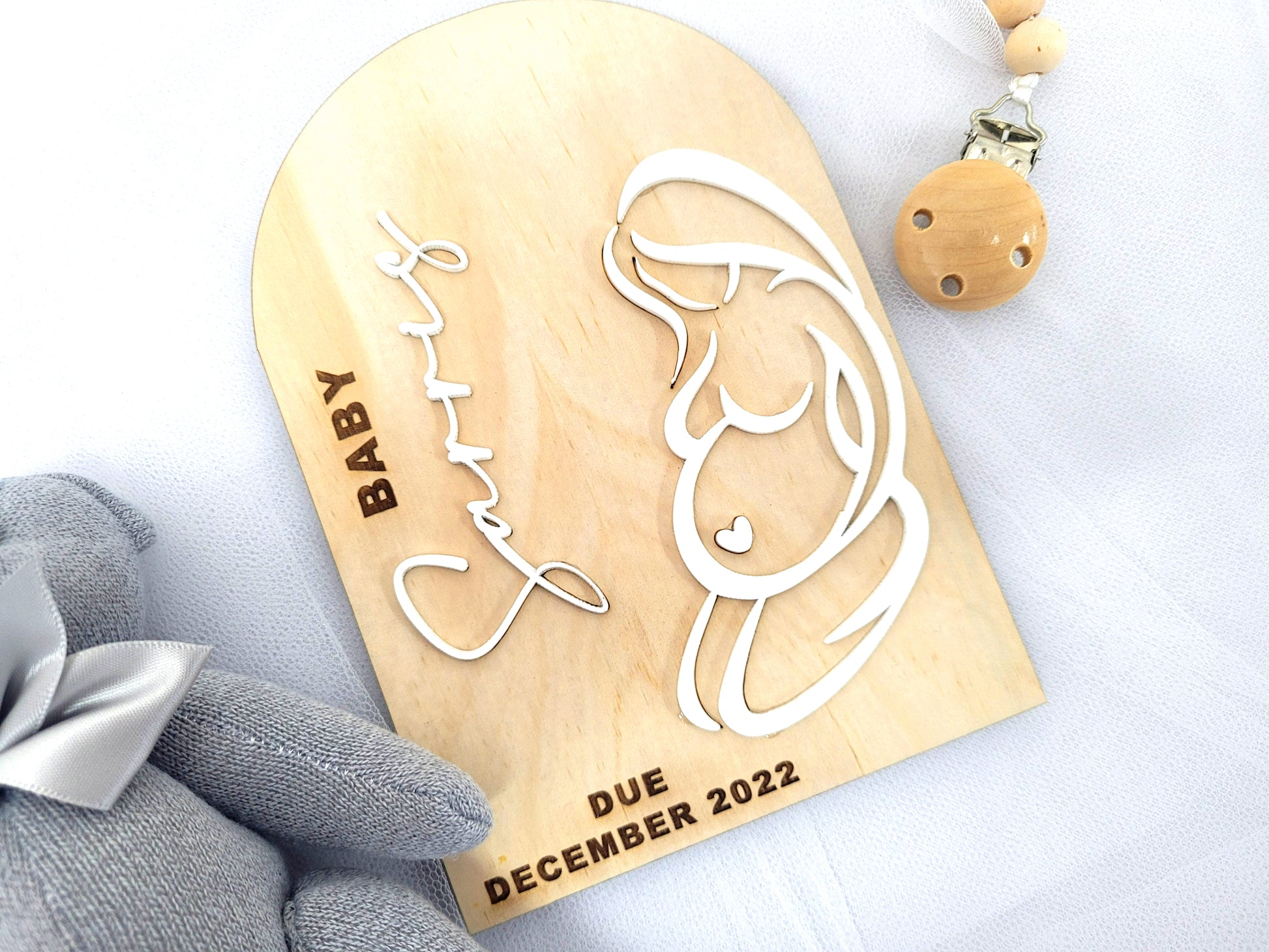 Pregnancy Announcement Plaque alternate view