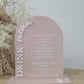 3D Acrylic Arch Drink Menu alternate view