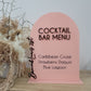 Classic Cocktail Bar Menu detail view