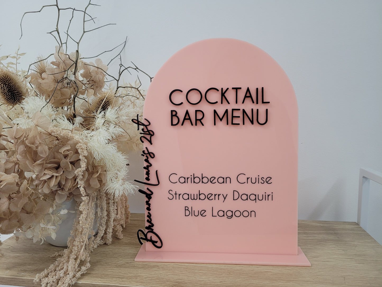 Classic Cocktail Bar Menu detail view