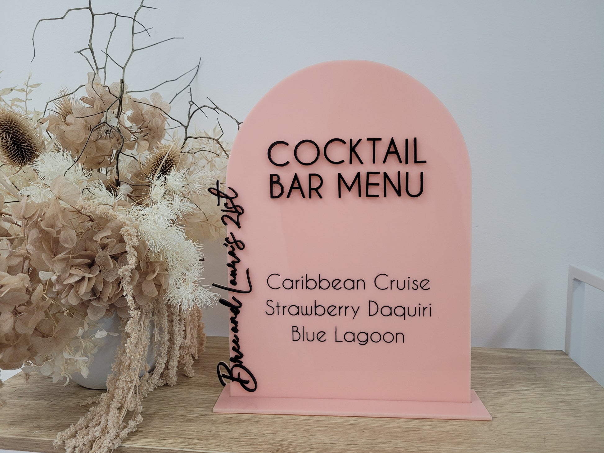 Classic Cocktail Bar Menu detail view