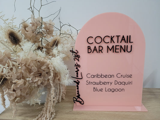 Classic Cocktail Bar Menu by Gently Made